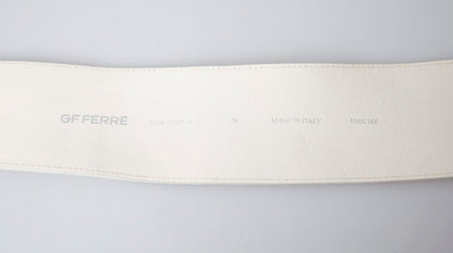 Ceinture tendance à bouton-pression blanc cassé Gf Ferre