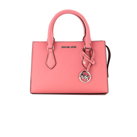 Michael Kors Bolso tipo cartera Sheila pequeño de piel vegana con cremallera central en rosa de té