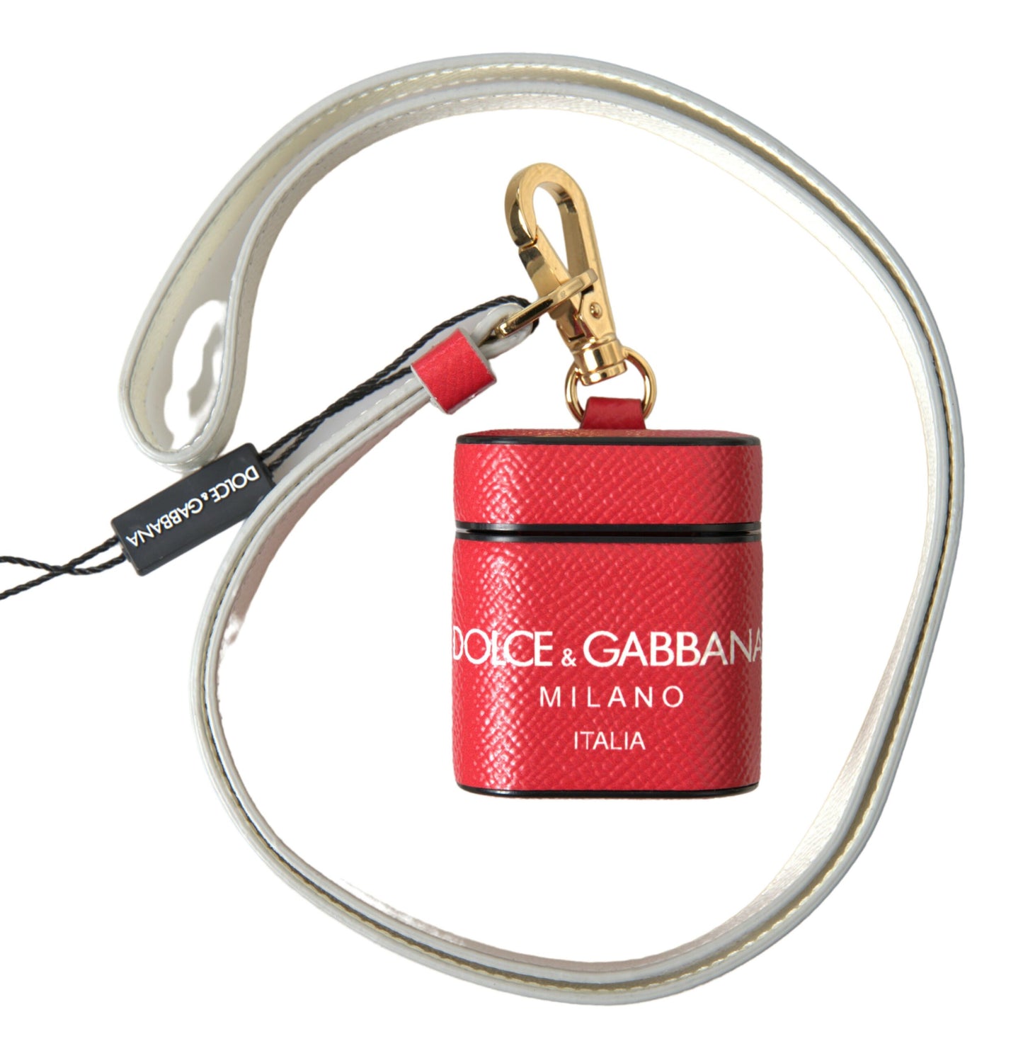 Étui pour airpods en cuir rouge Dolce &amp; gabbana