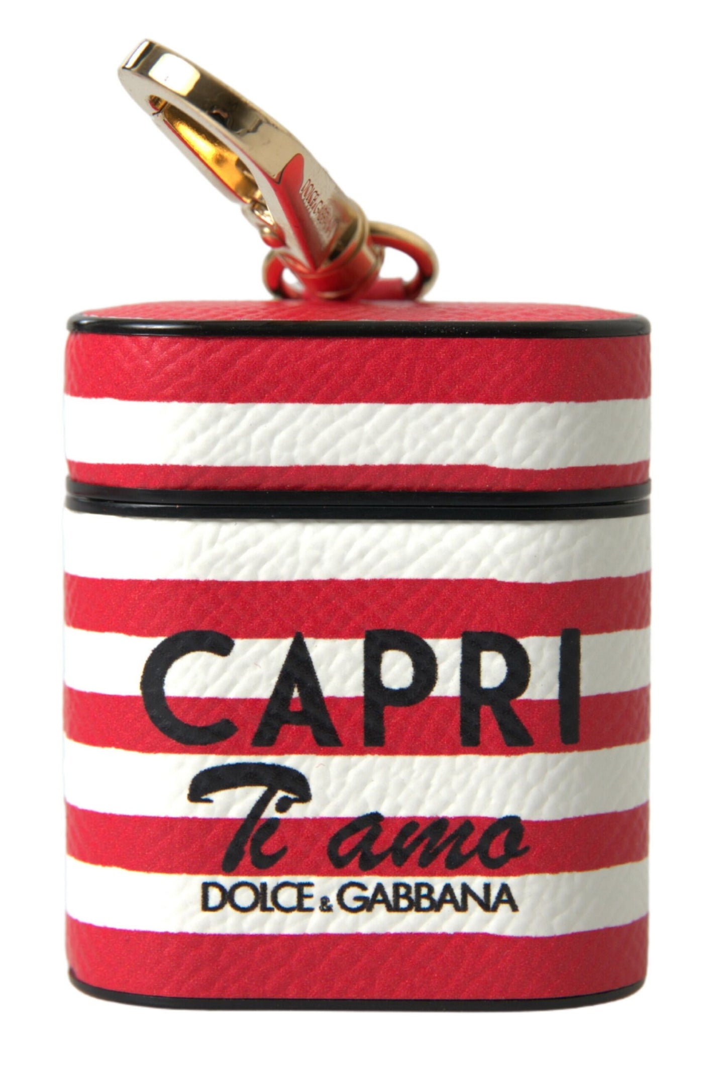 Étui pour AirPods en cuir rouge Dolce &amp; Gabbana