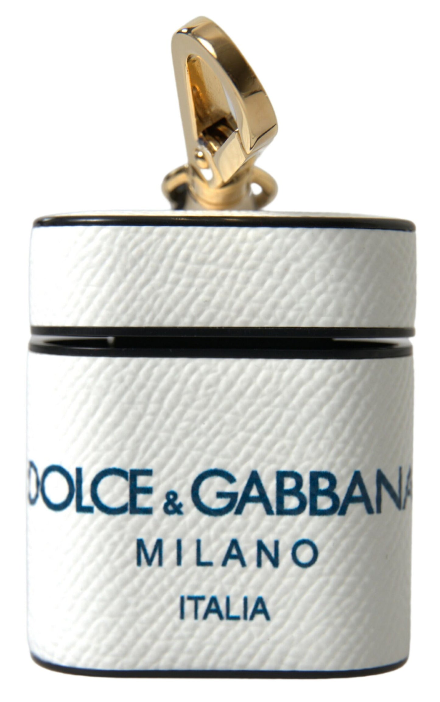 Étui pour AirPods en cuir Dolce &amp; Gabbana - Blanc et bleu