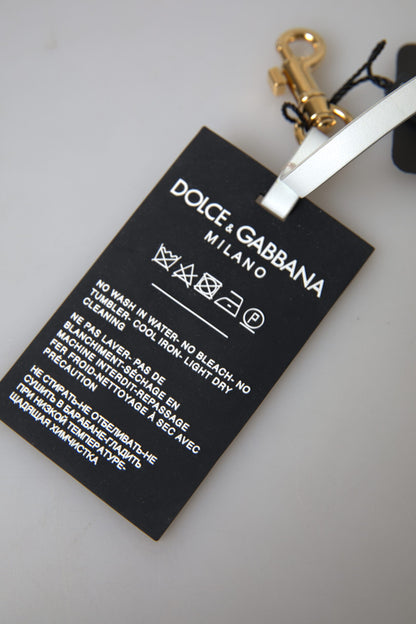 Porte-clés de créateur noir et or Dolce &amp; Gabbana