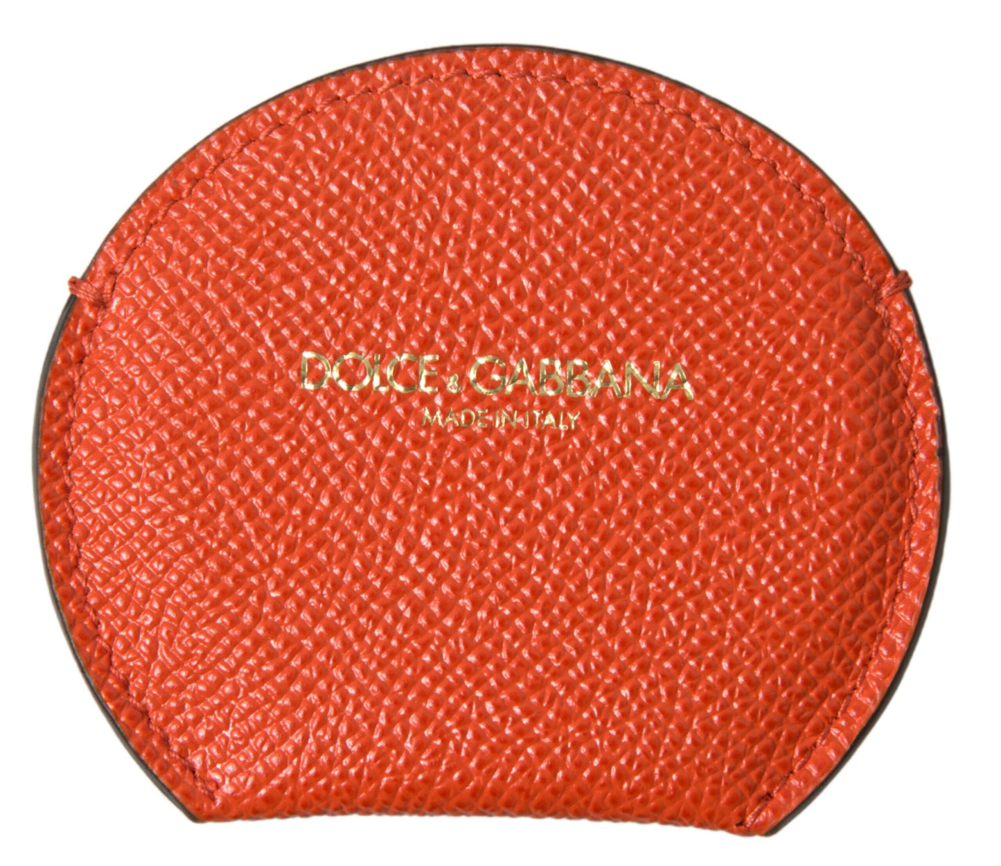 Porte-miroir en cuir de veau orange Dolce &amp; gabbana