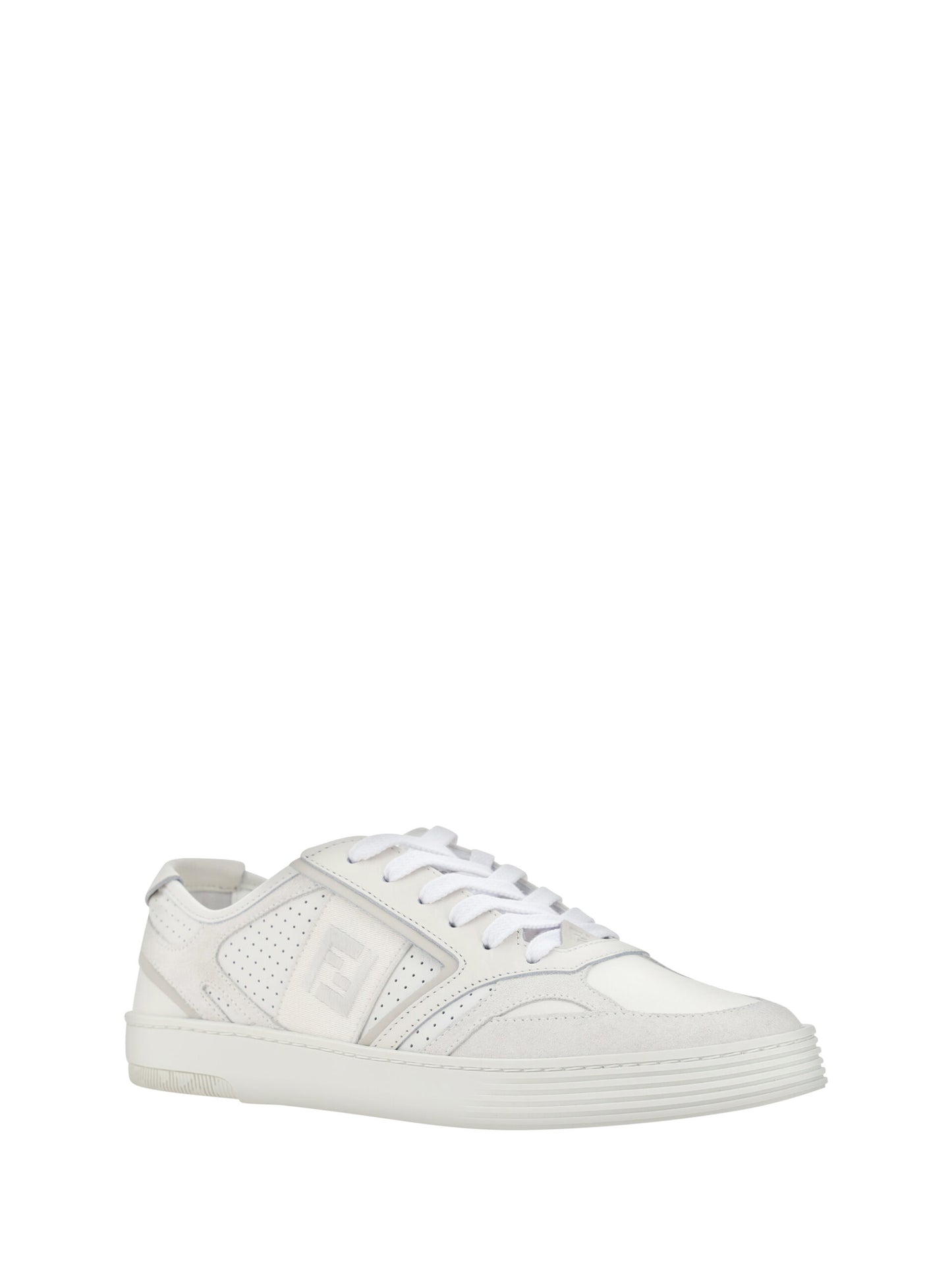 Fendi - Baskets basses en cuir de veau - Blanc