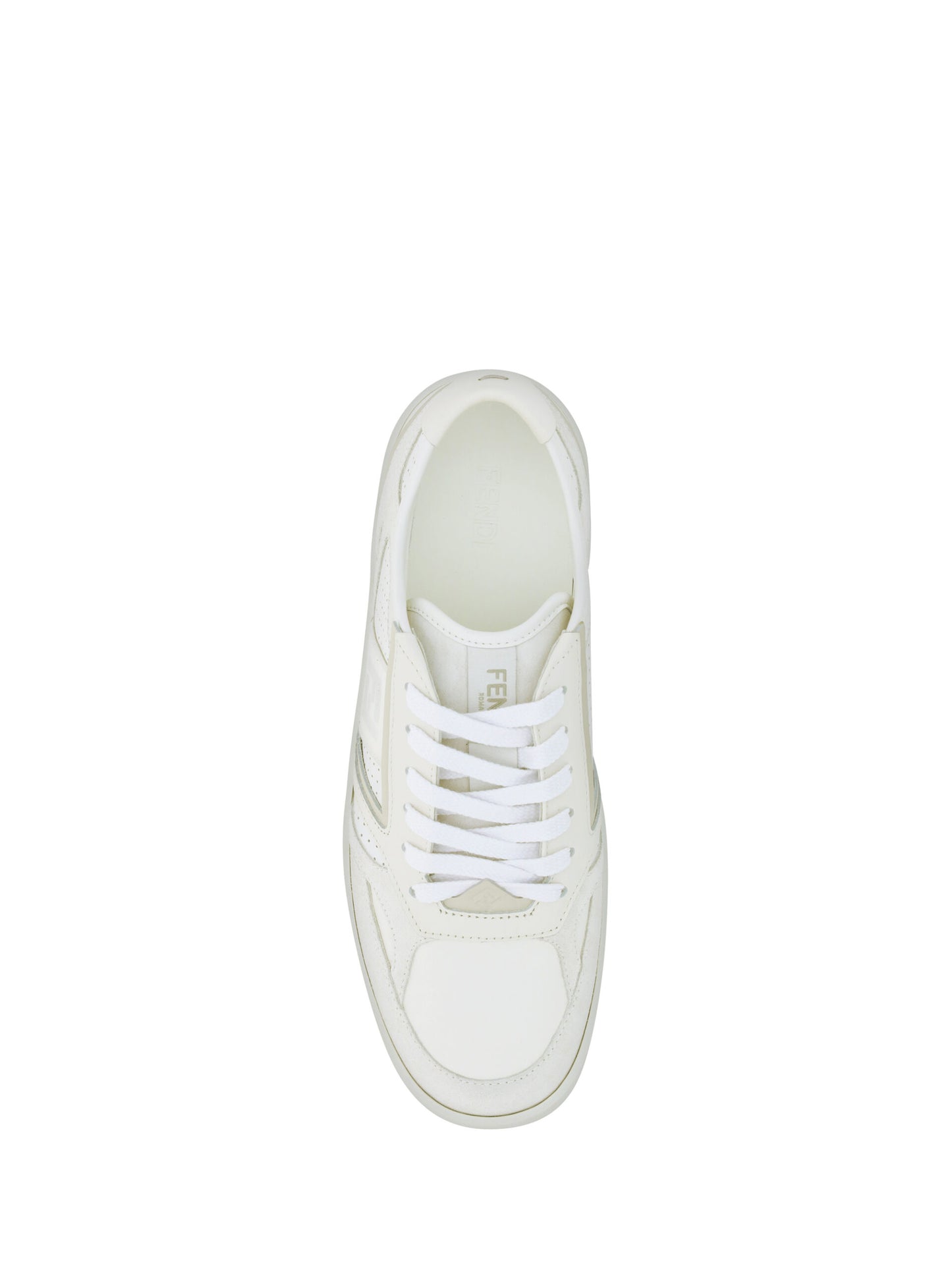 Fendi - Baskets basses en cuir de veau - Blanc