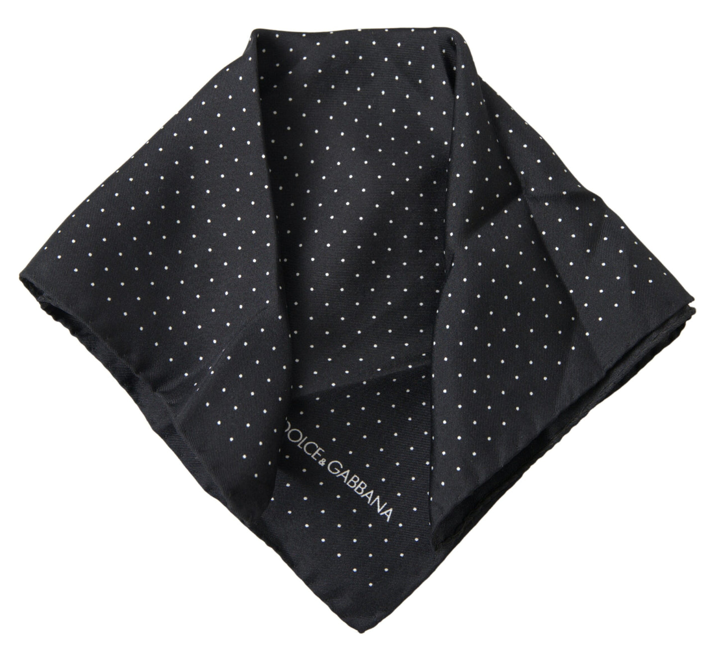 Foulard carré homme noir en soie Dolce &amp; gabbana