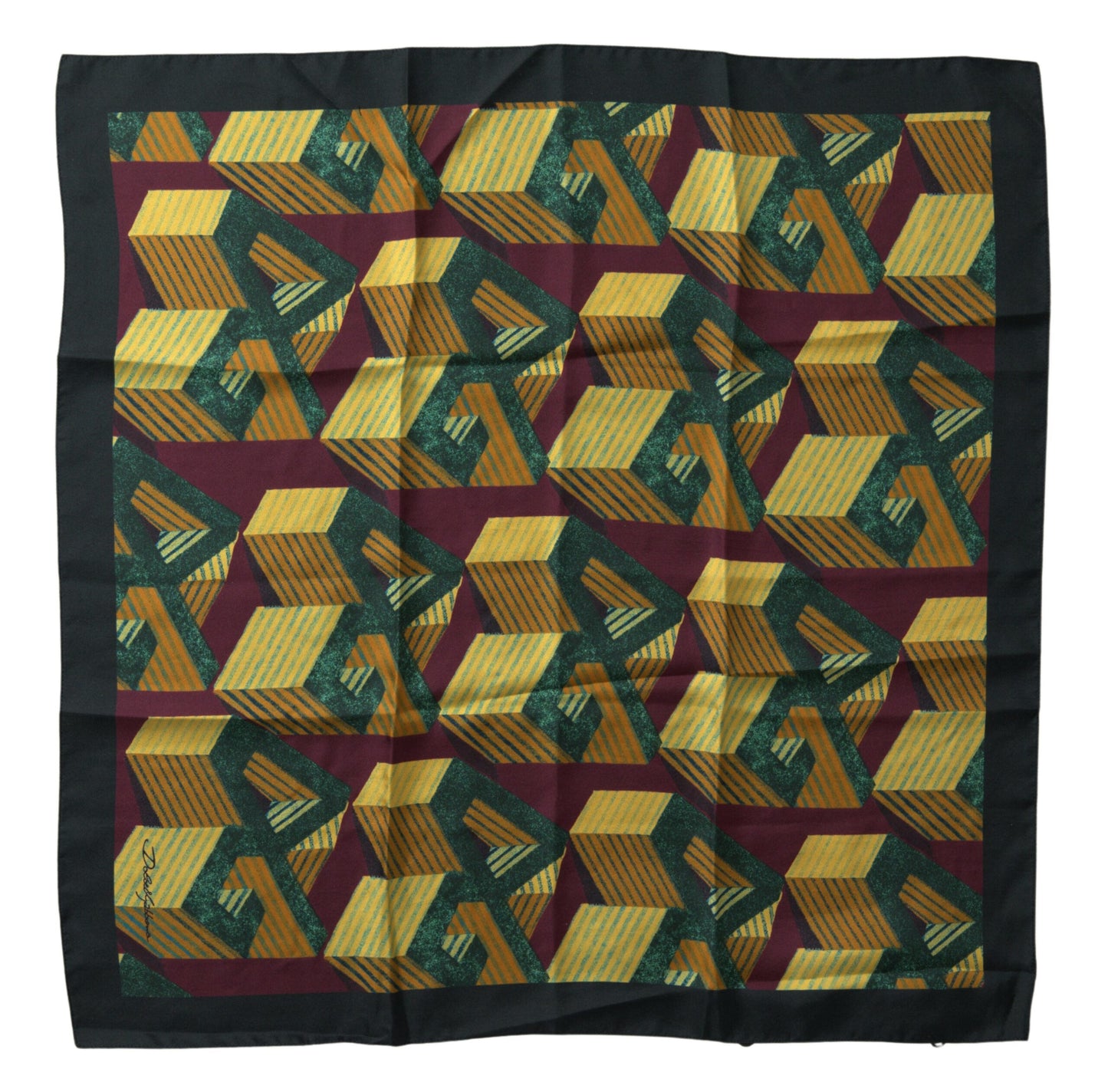 Foulard carré homme en soie multicolore Dolce &amp; gabbana