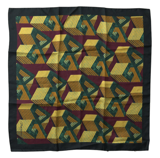 Foulard carré homme en soie multicolore Dolce &amp; gabbana