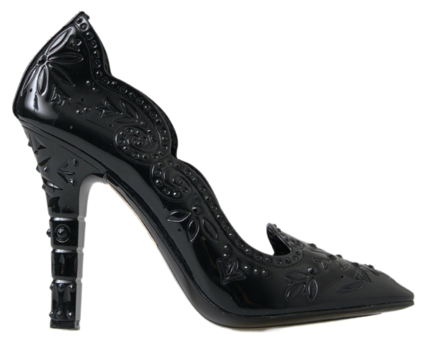 Escarpins Cendrillon en cristal noir Dolce &amp; Gabbana