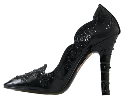 Escarpins Cendrillon en cristal noir Dolce &amp; Gabbana