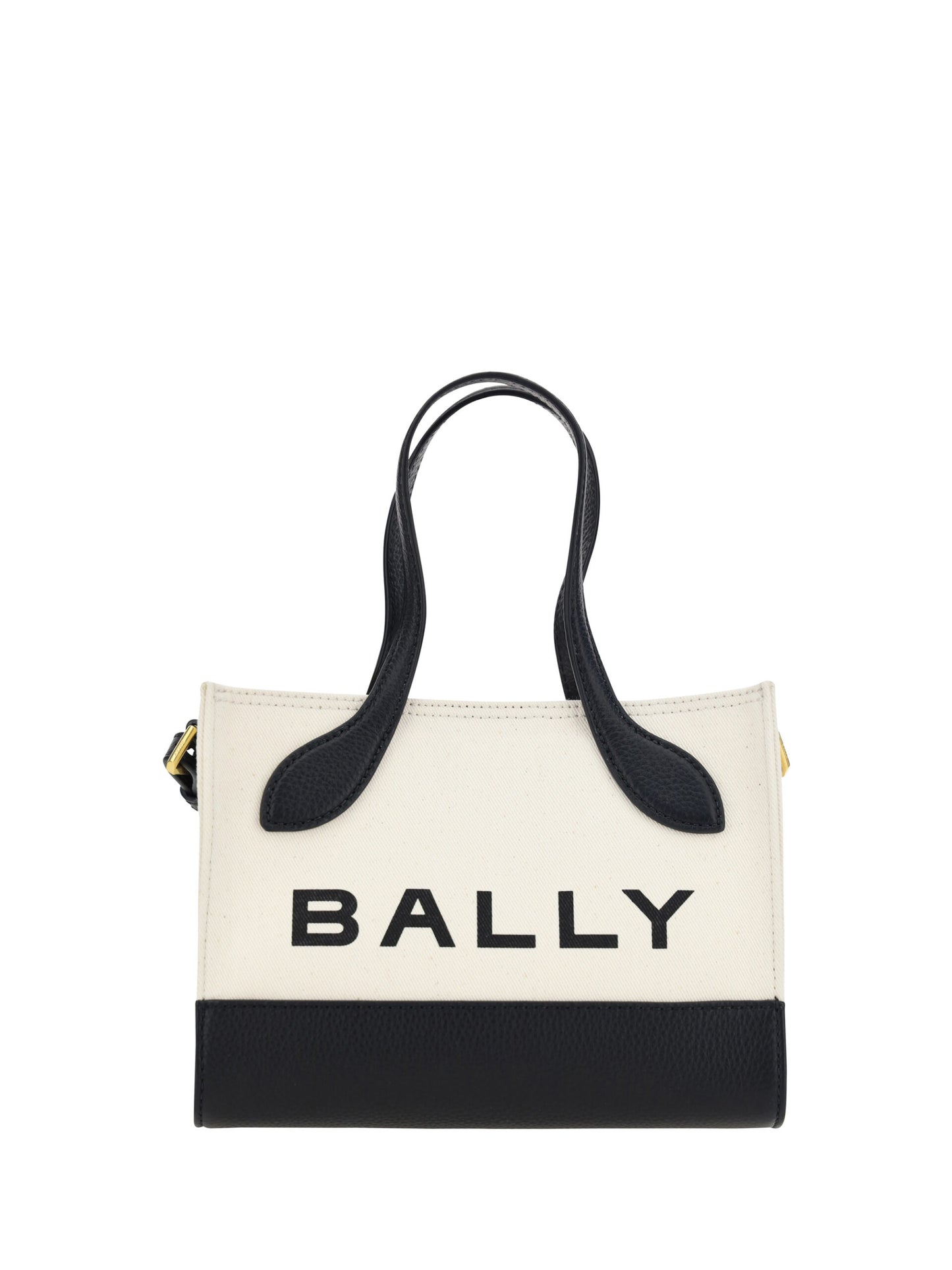 Minibolso Bally de cuero blanco y negro