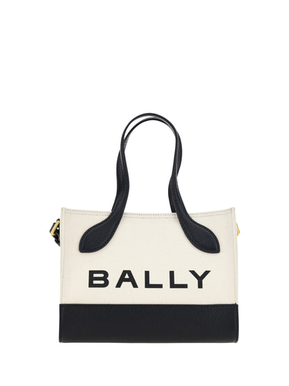 Mini sac à main en cuir contrasté Bally