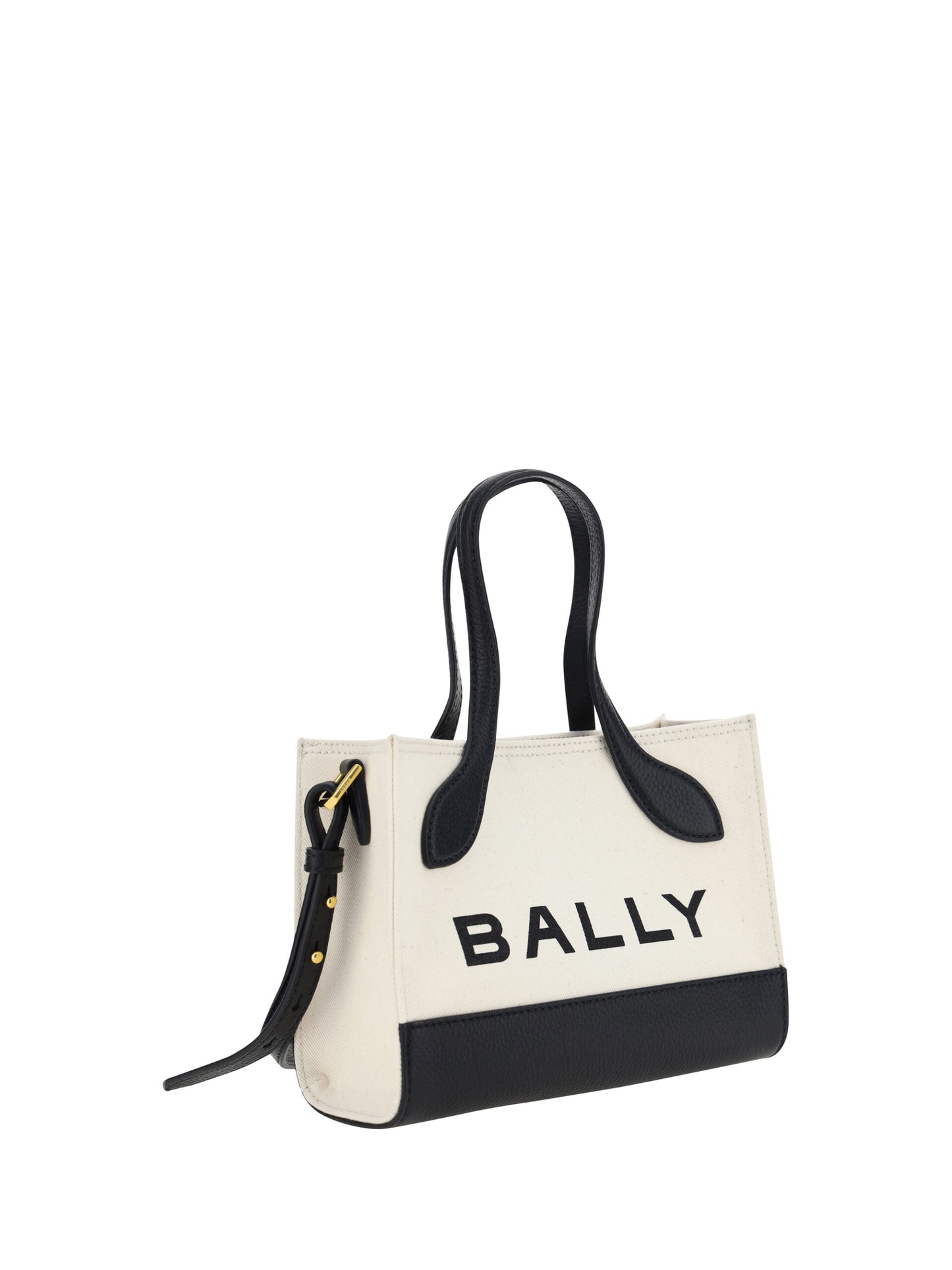 Mini sac à main en cuir contrasté Bally