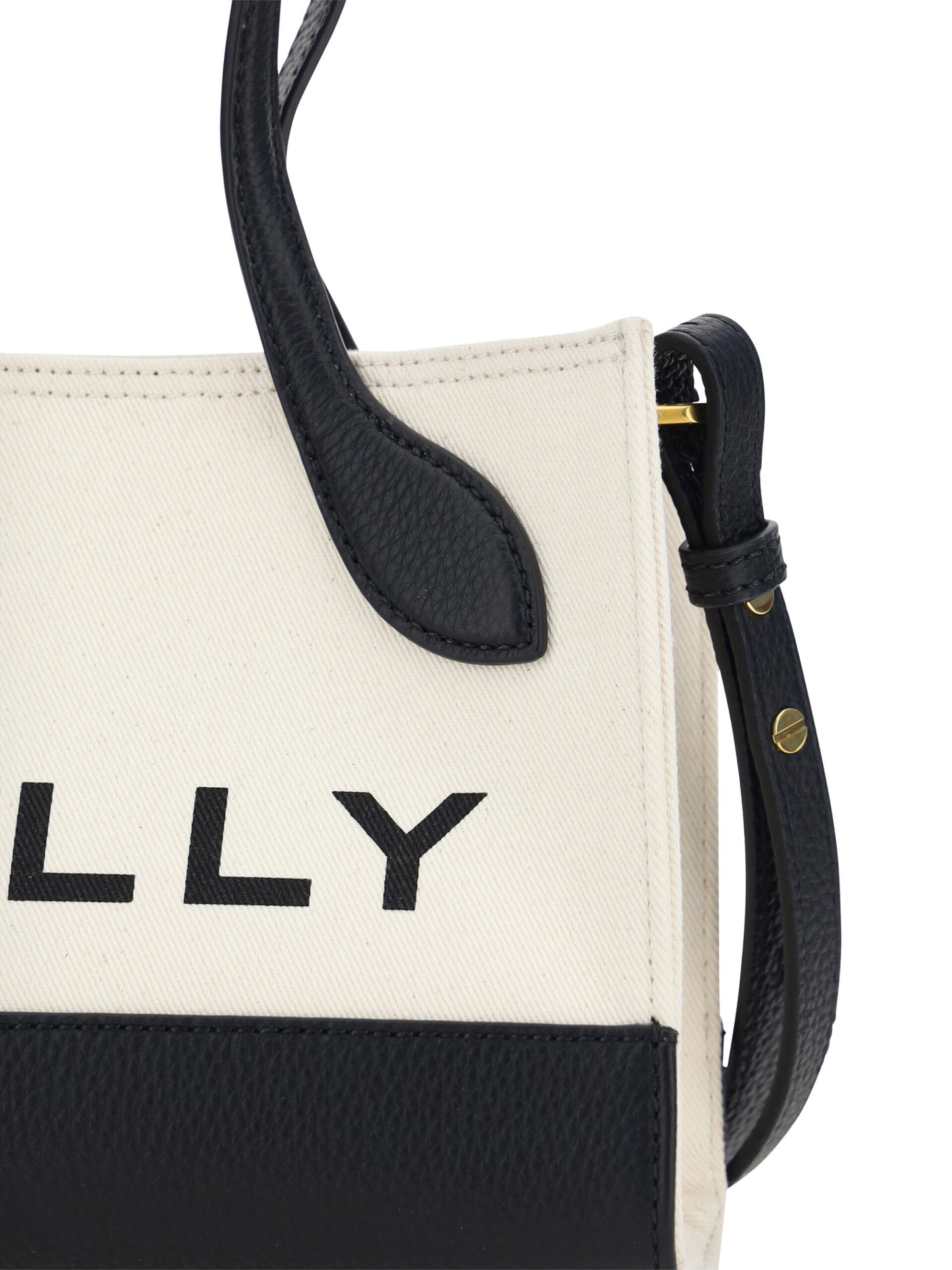 Minibolso Bally de cuero blanco y negro