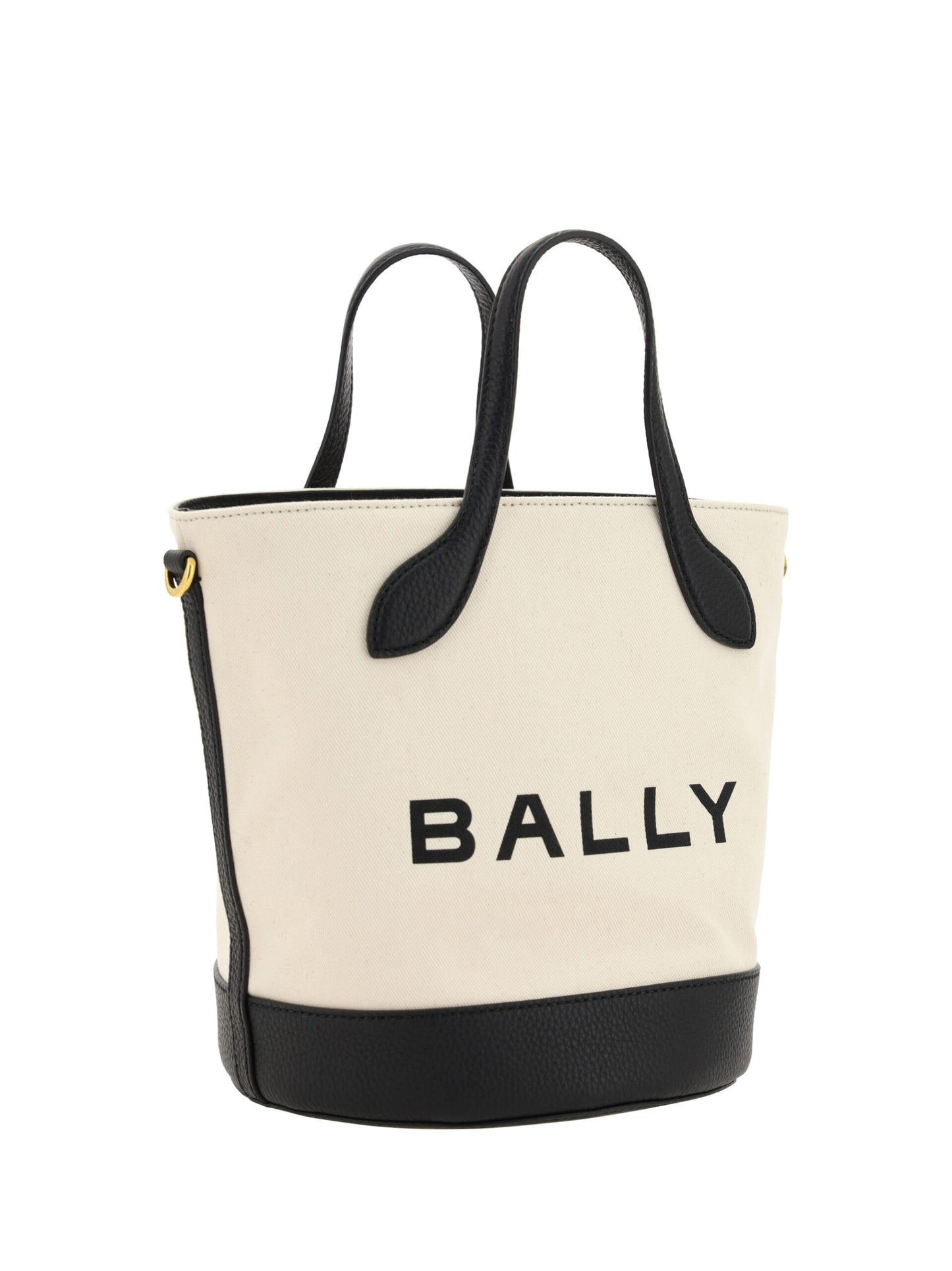 Bally Bolso bombonera de cuero en blanco y negro