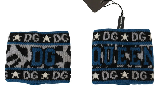 Dolce & Gabbana Exclusive Blue Cashmere-Wool Blend Wrist Wrap