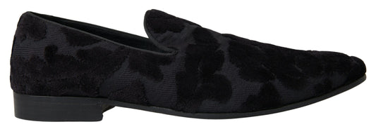 Dolce &amp; Gabbana mocassins vintage noirs exquis pour homme