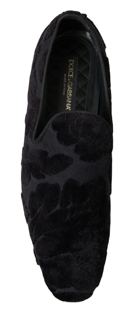 Dolce &amp; Gabbana mocassins vintage noirs exquis pour homme