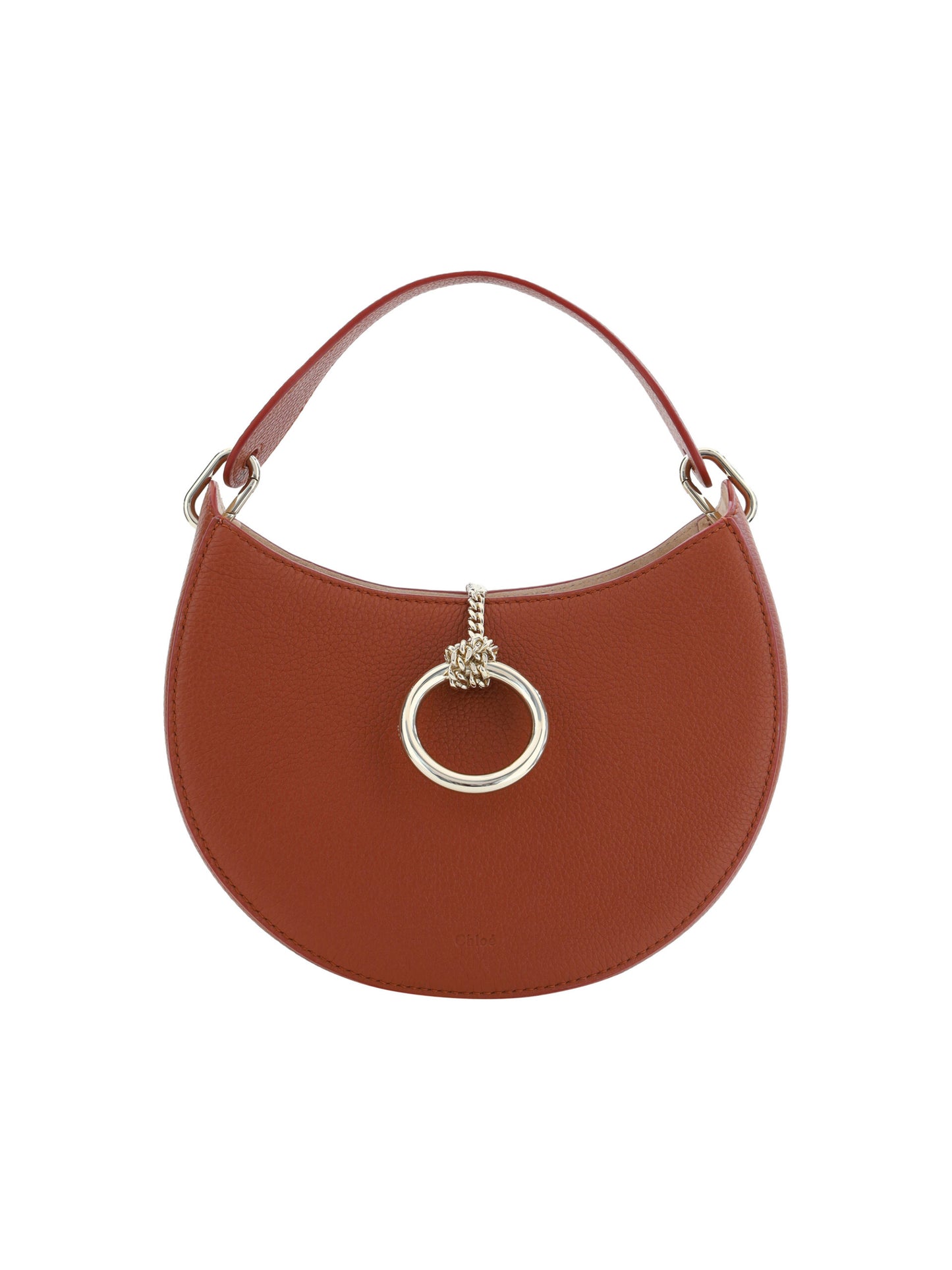 Petit sac porté épaule en cuir arlène marron sépia Chloé