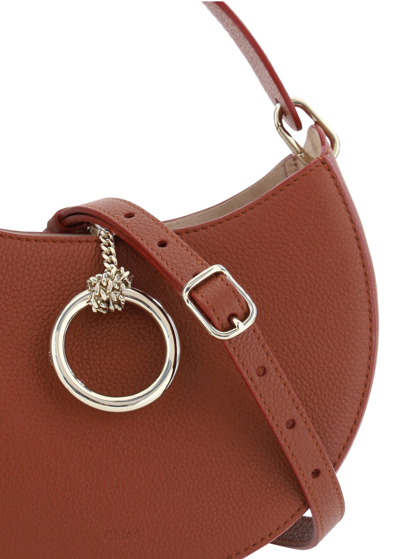 Petit sac porté épaule en cuir arlène marron sépia Chloé