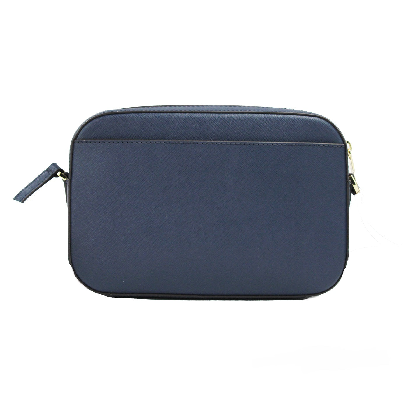 Michael Kors Jet Set Bolso bandolera grande de cuero azul marino East West con cremallera y cadena