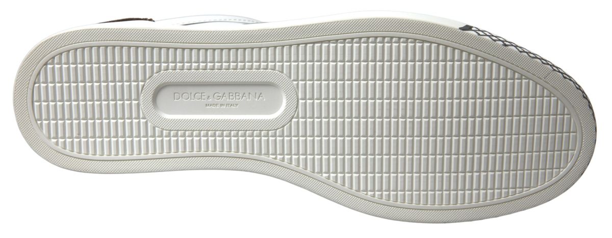 Dolce &amp; Gabbana baskets décontractées en cuir blanc élégant