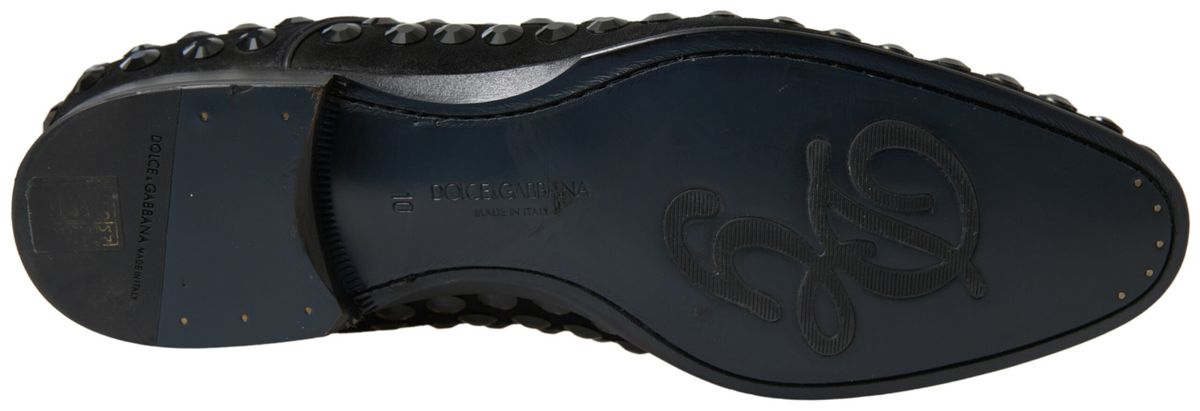 Dolce &amp; Gabbana - Chaussures formelles derby en daim noir élégantes