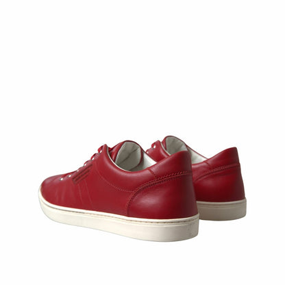 Dolce &amp; Gabbana baskets basses en cuir rouge