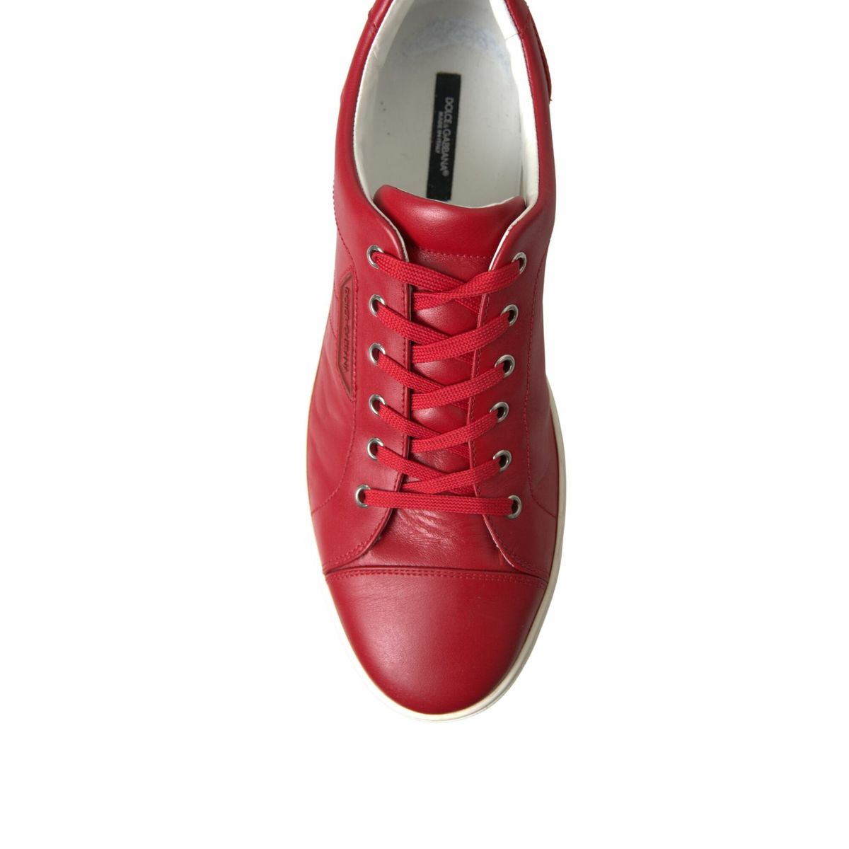 Dolce &amp; Gabbana baskets basses en cuir rouge