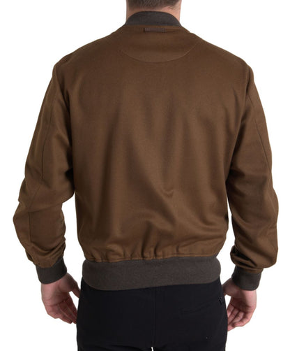 Bomber en cachemire marron Dolce &amp; gabbana