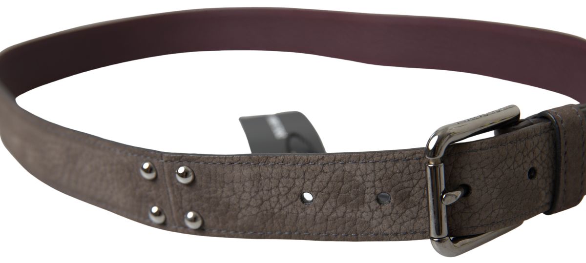 Ceinture en cuir marron Dolce &amp; gabbana avec boucle en métal