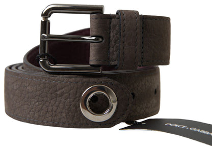 Ceinture en cuir marron Dolce &amp; gabbana avec boucle en métal