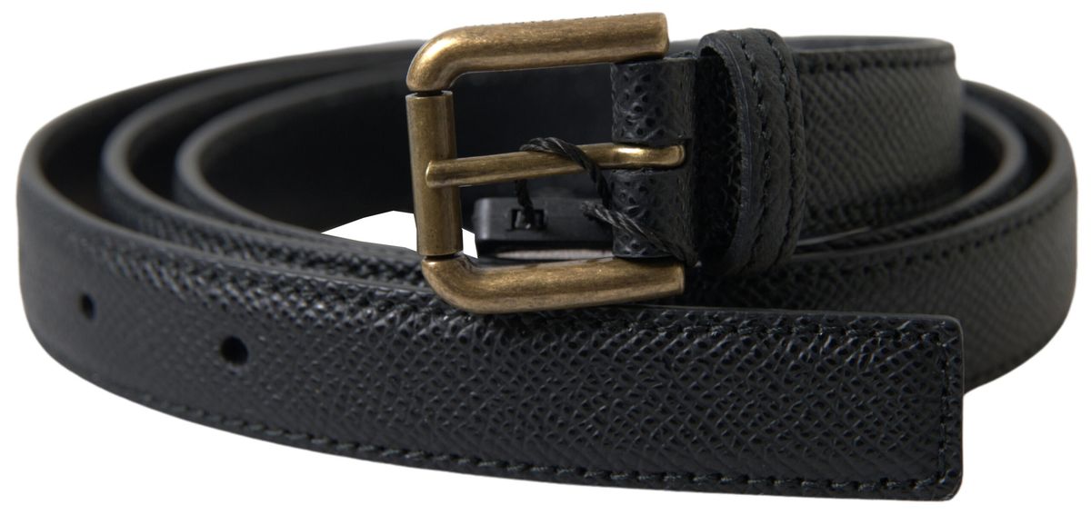 Ceinture en cuir italien noir Dolce &amp; Gabbana