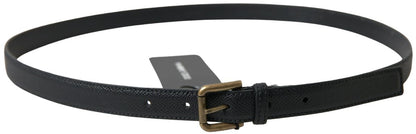 Ceinture en cuir italien noir Dolce &amp; Gabbana