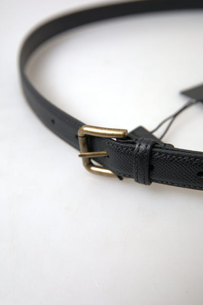 Ceinture en cuir italien noir Dolce &amp; Gabbana