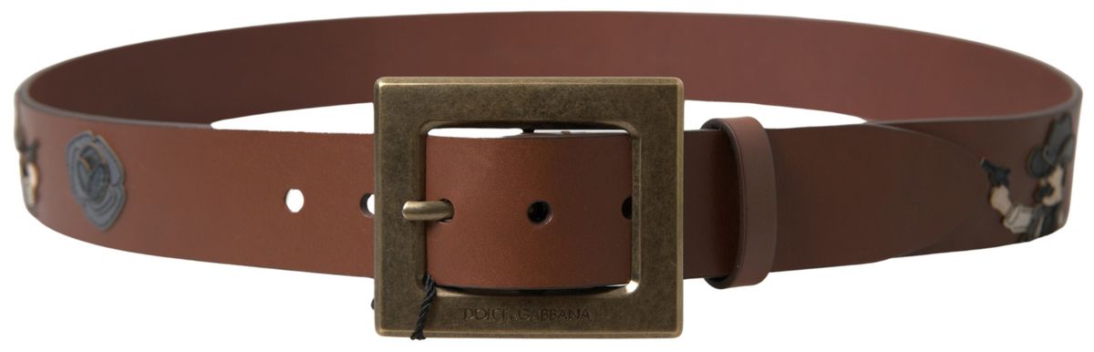 Ceinture en cuir Dolce &amp; gabbana avec boucle en métal