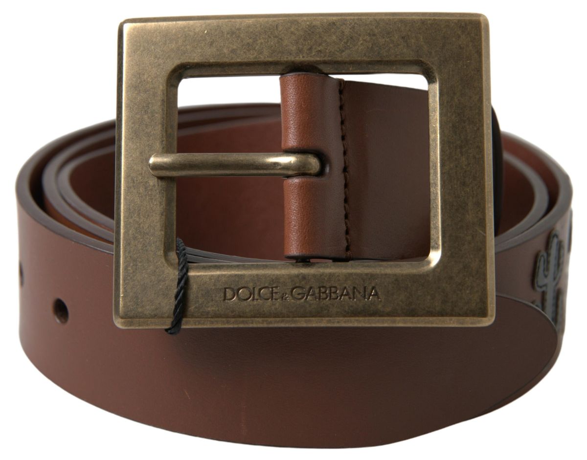 Ceinture en cuir Dolce &amp; gabbana avec boucle en métal