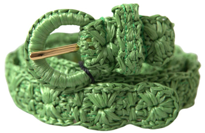 Ceinture en viscose verte Dolce &amp; gabbana avec boucle en métal