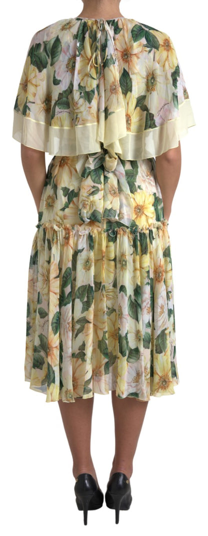 Robe longue à fleurs en soie Dolce &amp; gabbana