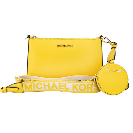 Michael Kors Jet Set Daffodil Bolso bandolera vegano con accesorio tecnológico