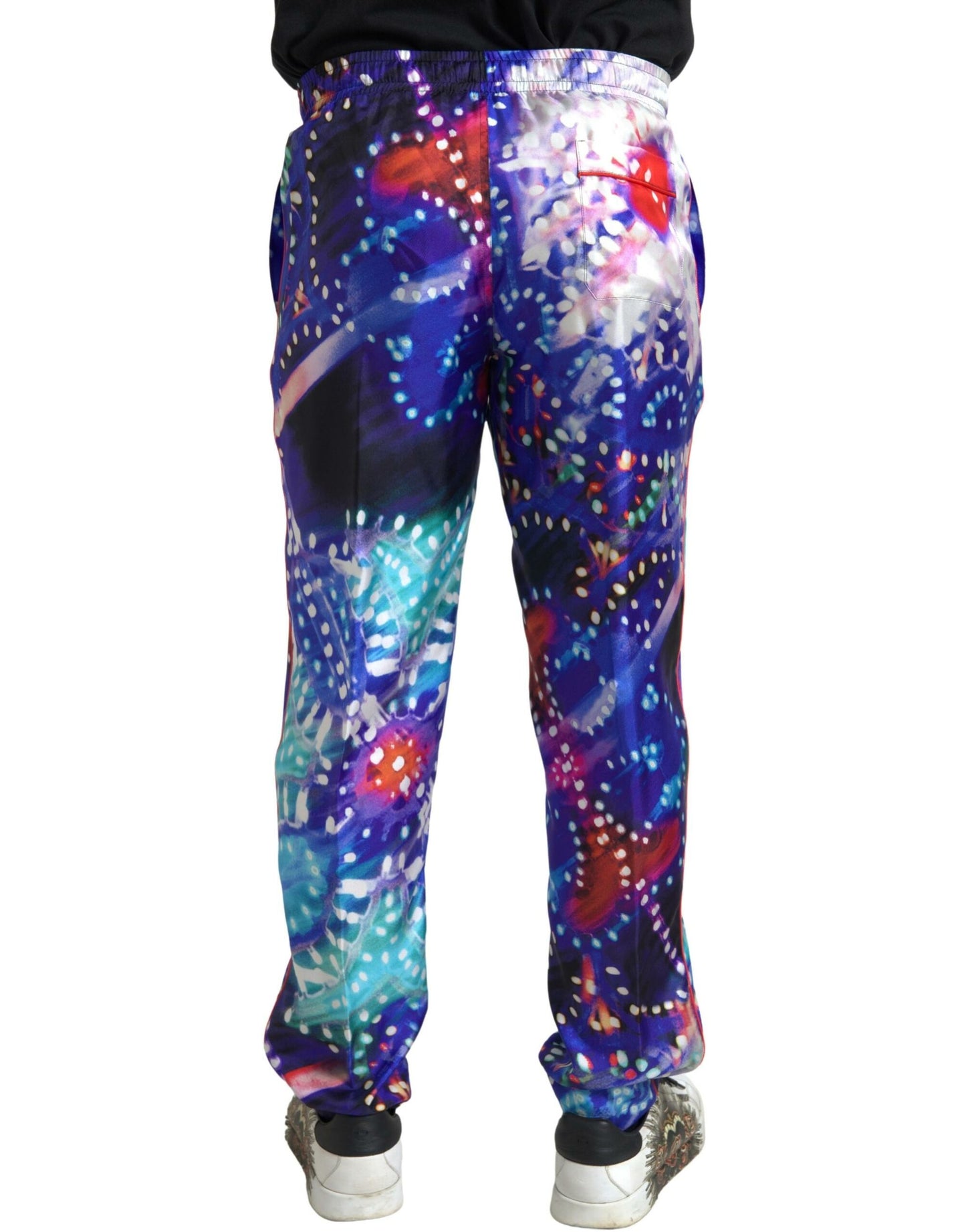 Dolce &amp; gabbana pantalon de jogging en soie multicolore