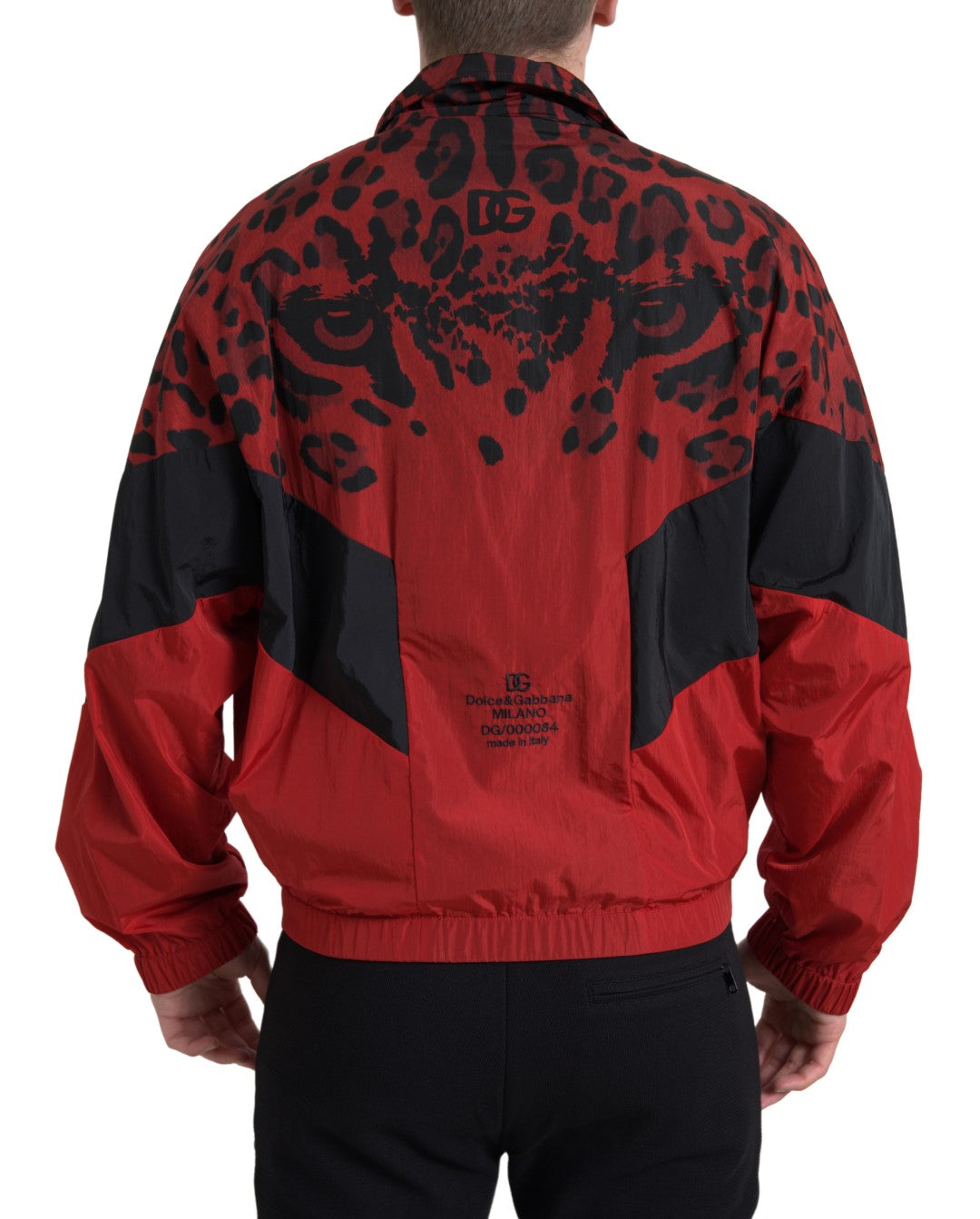 Dolce &amp; Gabbana Veste pull zippée léopard rouge