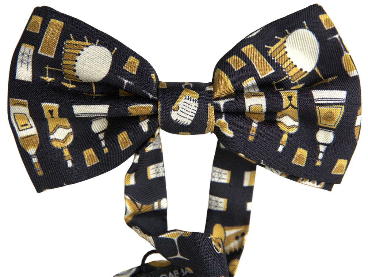 Noeud papillon en soie noire Dolce &amp; gabbana