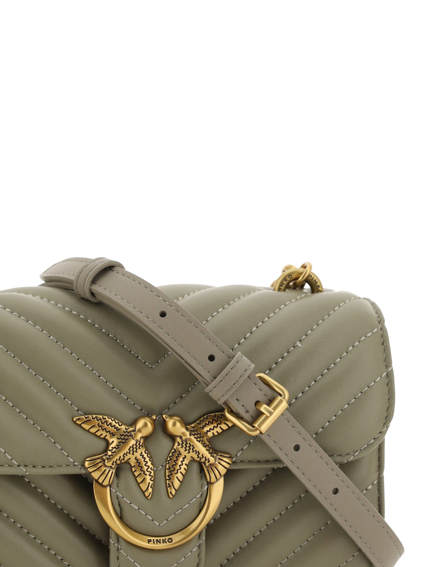 Pinko - Mini sac porté épaule Love Bell - Vert noce