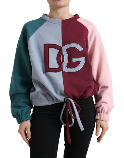 Dolce &amp; gabbana pull en coton à col rond multicolore