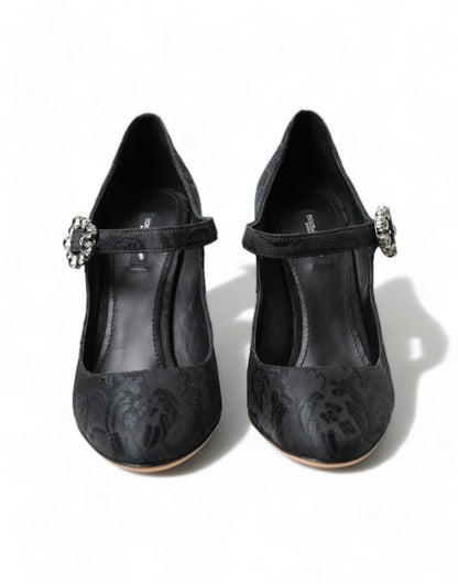 Escarpins Mary Janes en brocart noir Dolce &amp; Gabbana