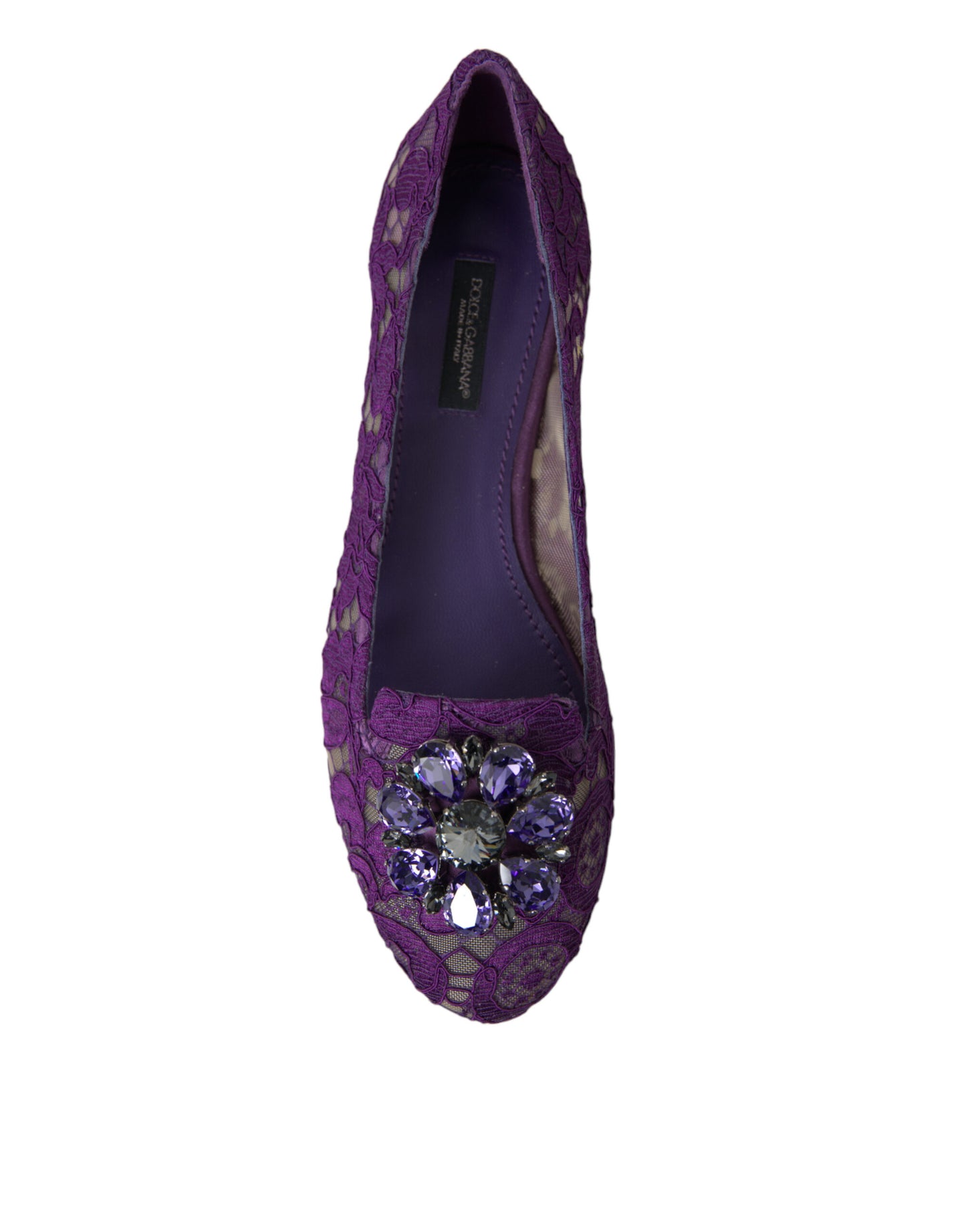 Dolce &amp; Gabbana - Chaussures plates Vally en dentelle florale