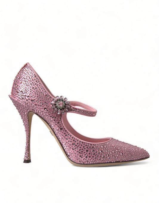 Escarpins en cristal rose enchanteur Dolce &amp; Gabbana