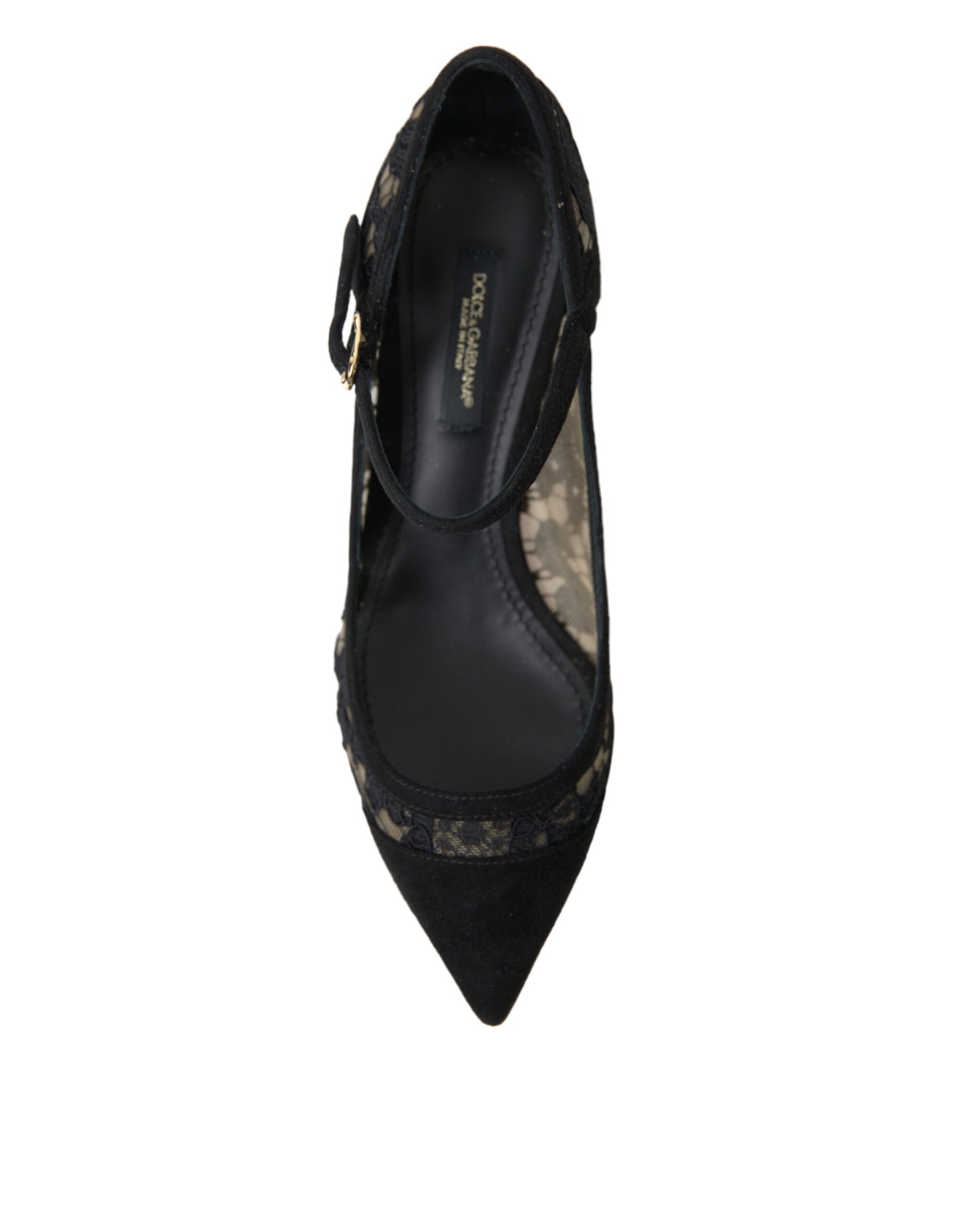 Dolce & Gabbana Elegant Black Taormina Lace Heels