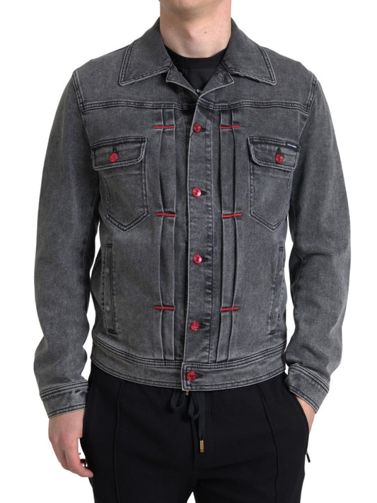 Veste en jean stretch gris Dolce &amp; gabbana